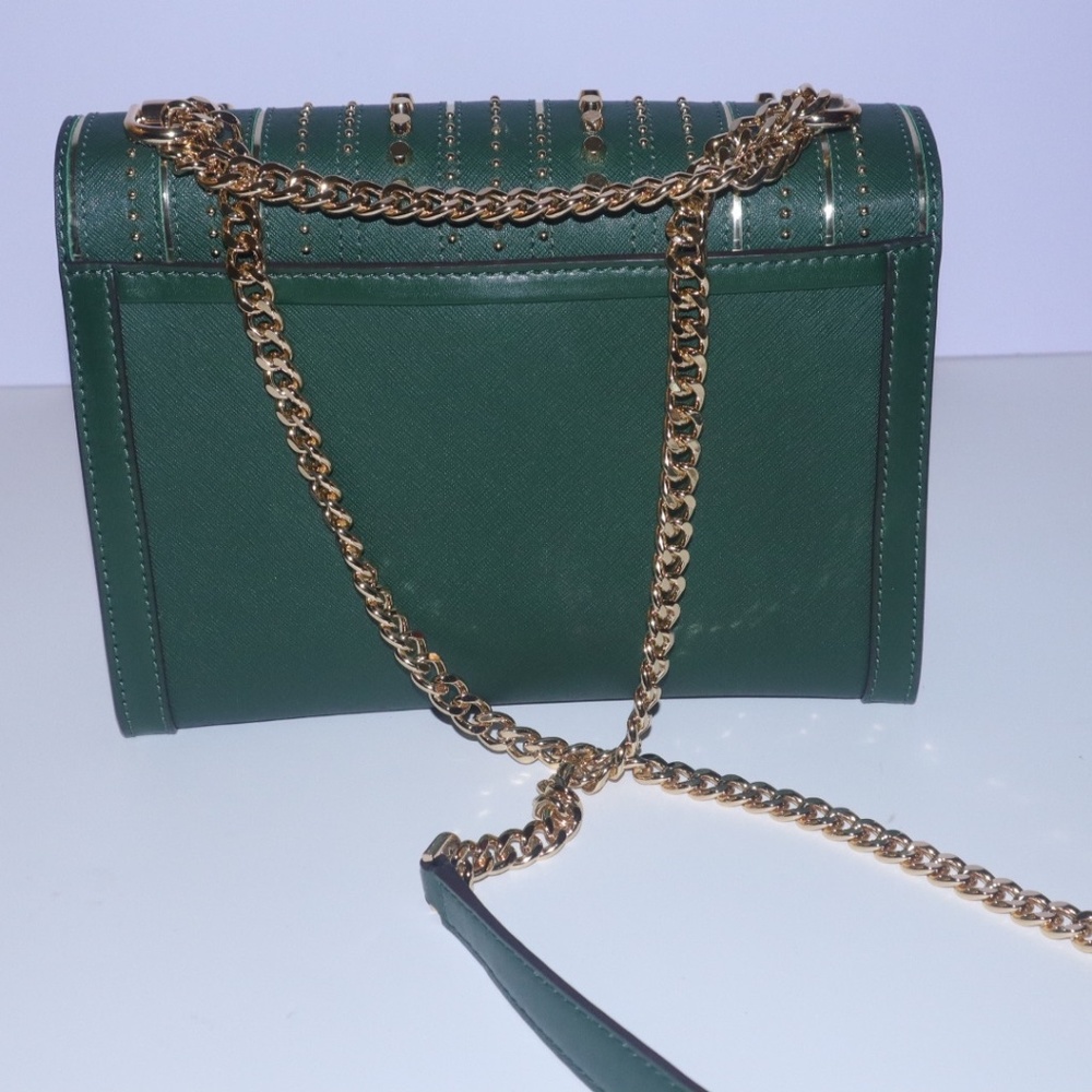 Micheal Kors Green & Gold Bag